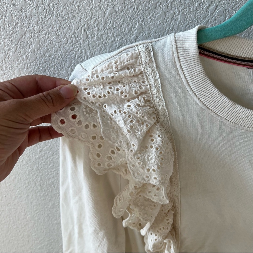 BODEN Ivory Broderie Sweatshirt - Picture 3 of 7